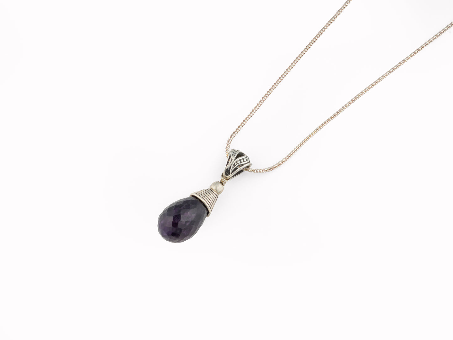 Amethyst Drop Necklace