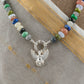 Flying Eagle Semiprecious Multi Stone  Hand Knotted Necklace