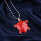 Red MOP And Silver Pendant