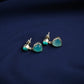 Turquoise And Aqua Chalcedony Silver Earrings