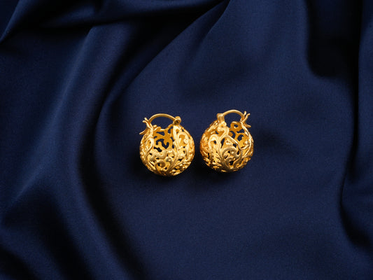 Phool Bahar Gold Plated Silver Earrings