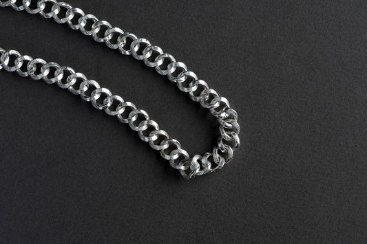 Diamond Cut Silver Men Chain