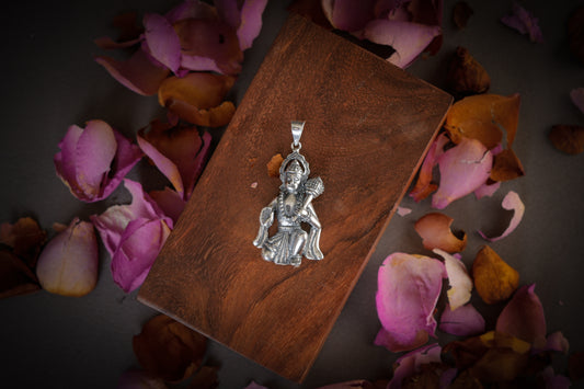 Sankat Mochan Hanuman Silver Pendant