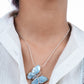 Fairy Blue Silver MOP Butterfly Pendant