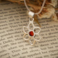 Carnelian Silver Flower Pendant