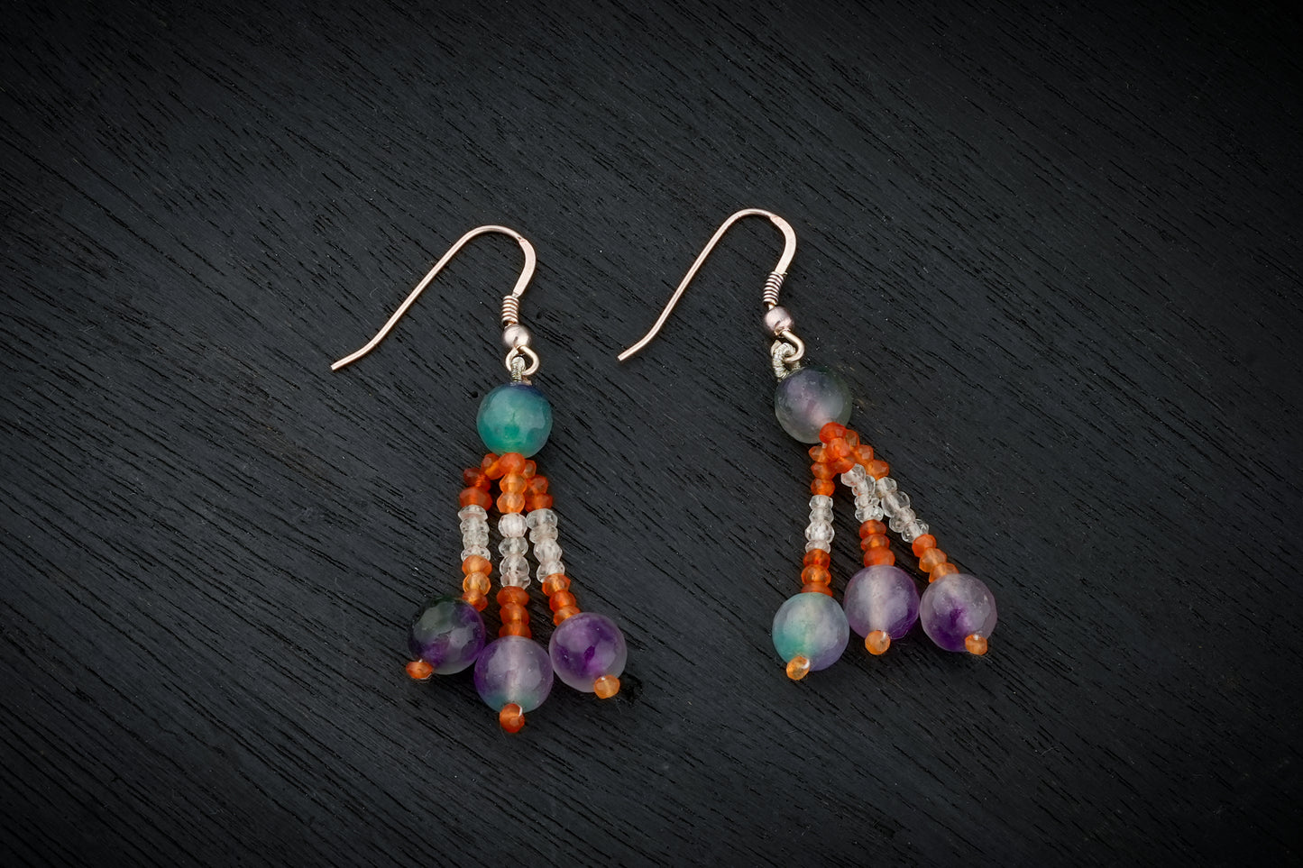 Multi Stone Beaded Earrings