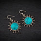 Turquoise Sunshine Silver Danglers