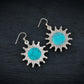 Turquoise Sunshine Silver Danglers