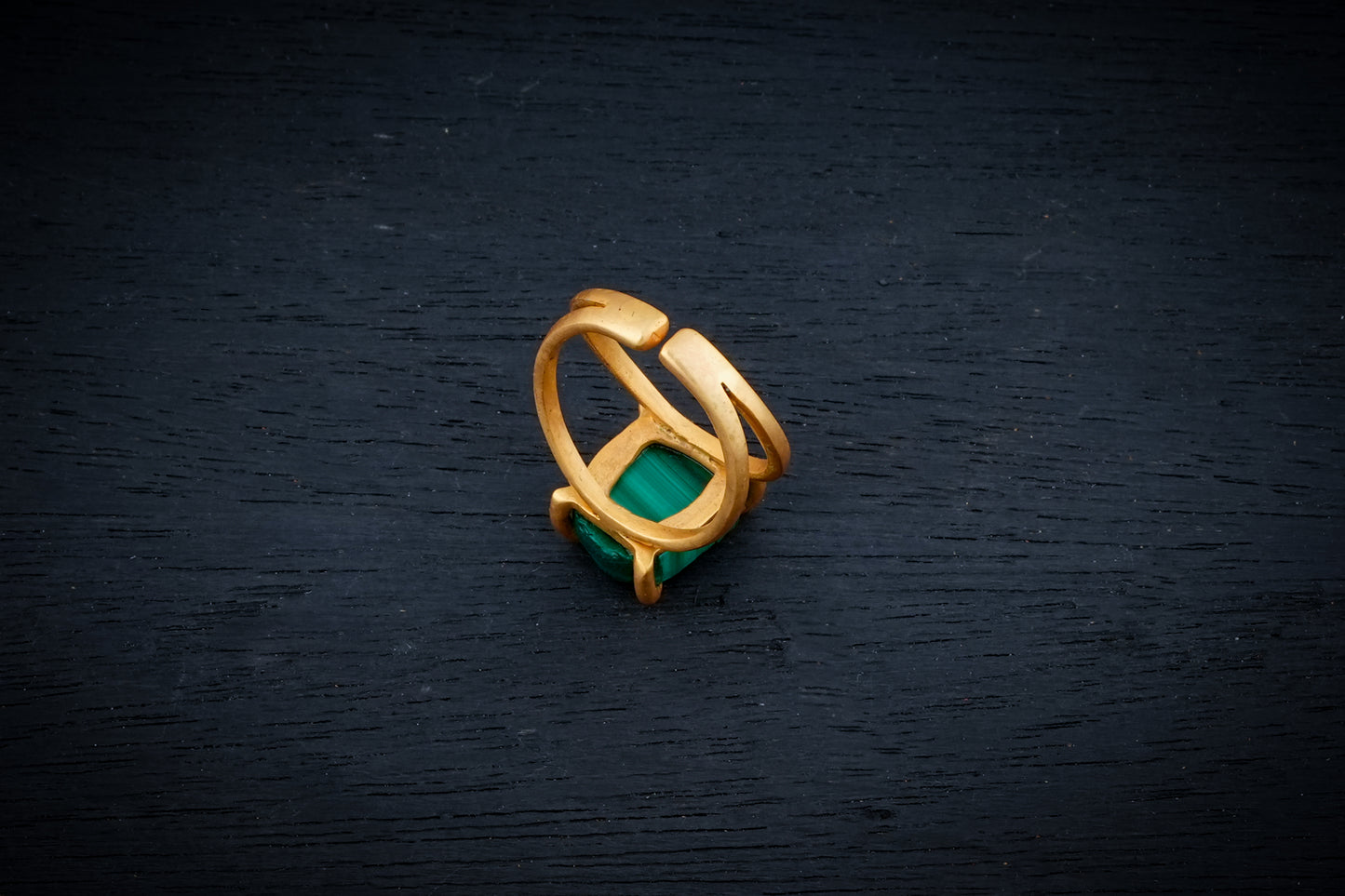 Natural Uncut Malachite Ring