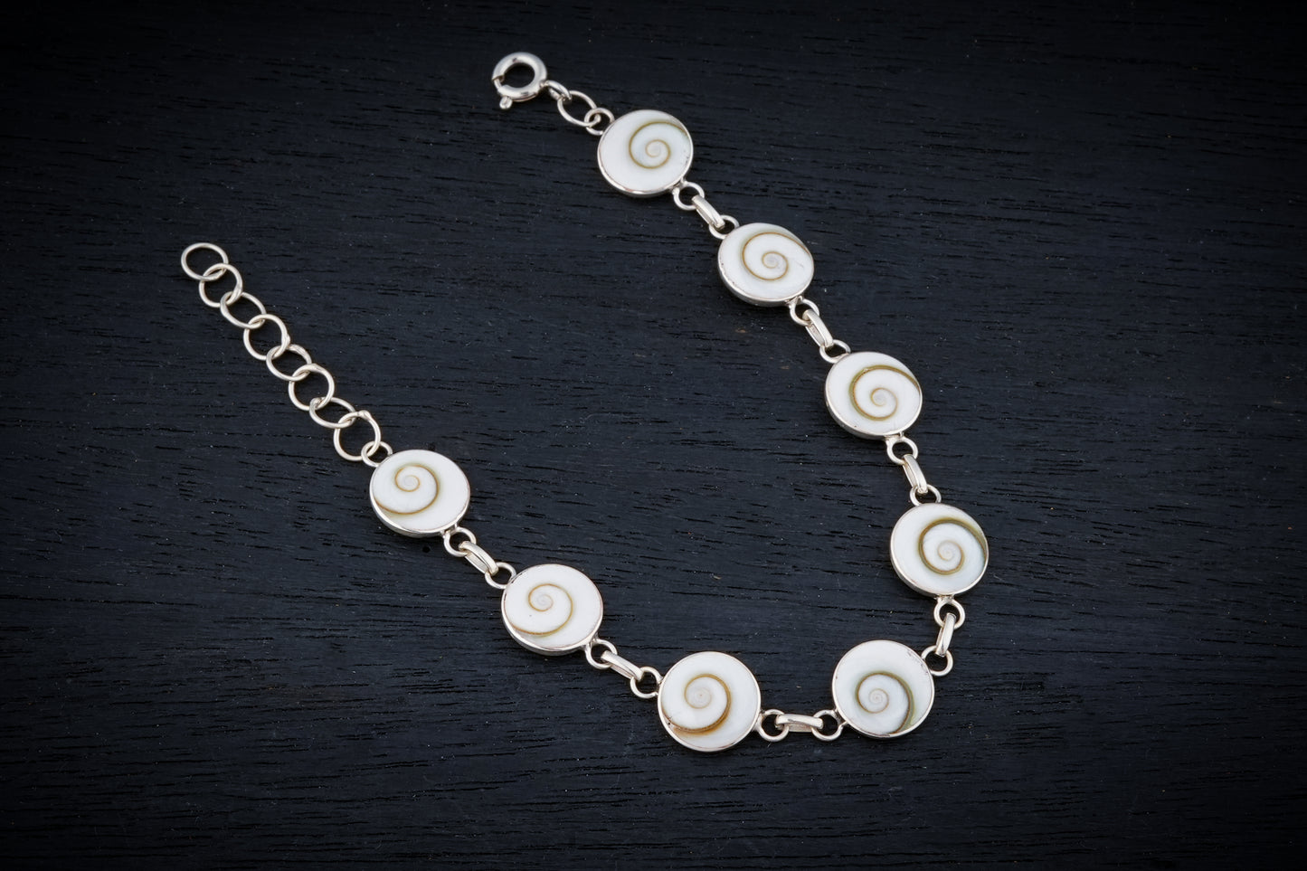 Gomati Chakra Silver Bracelet