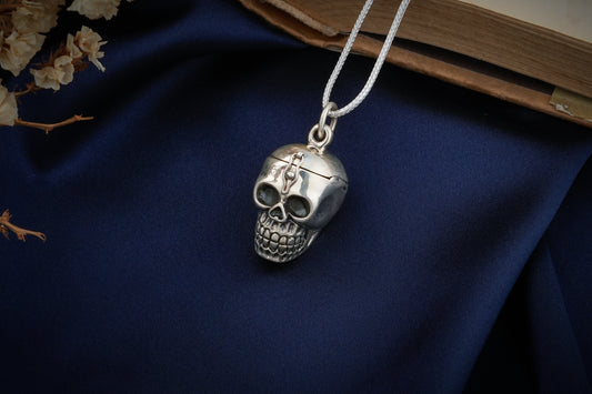 Men Openable Skull Pendant