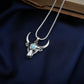 Mighty Bull Turquoise And Silver Men Pendant