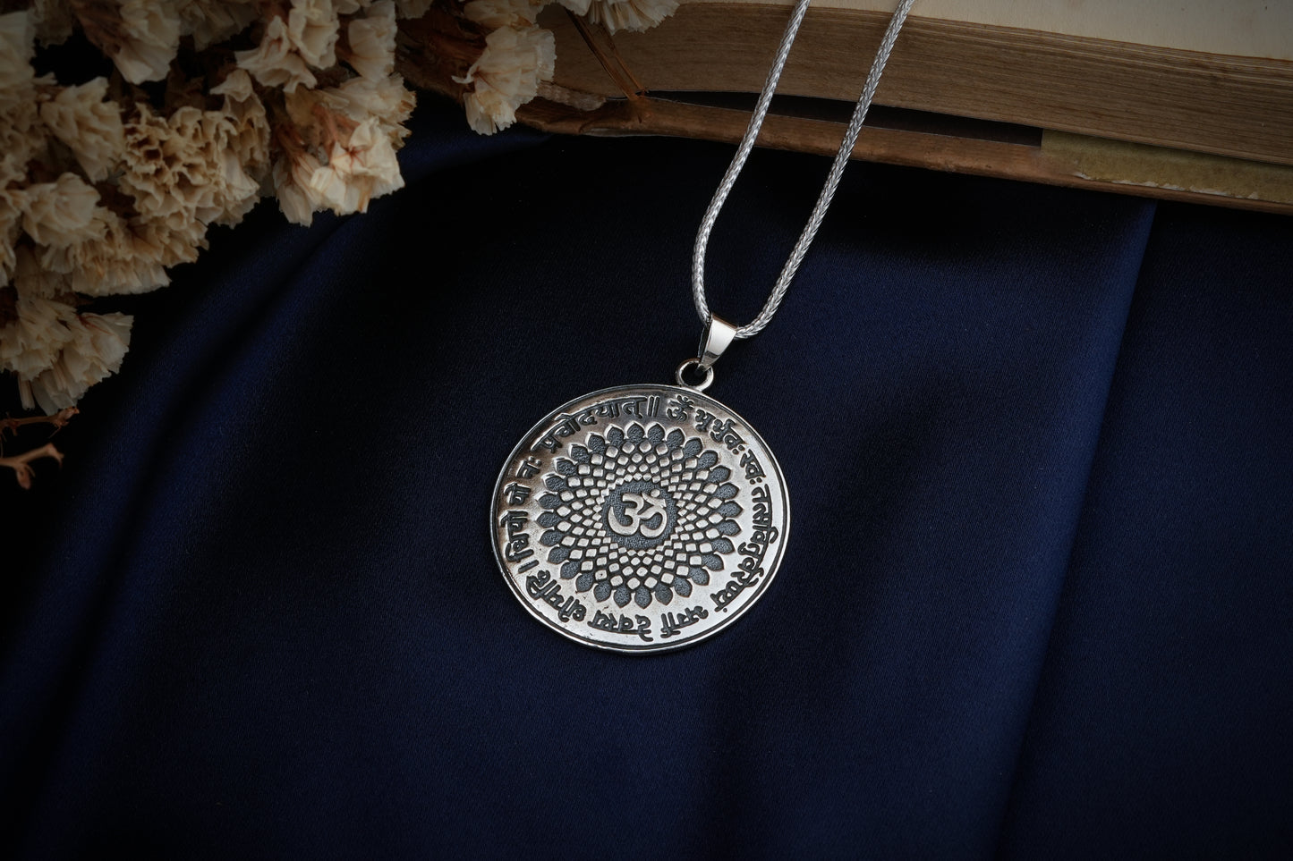 Gayatri Mantra Silver Pendant