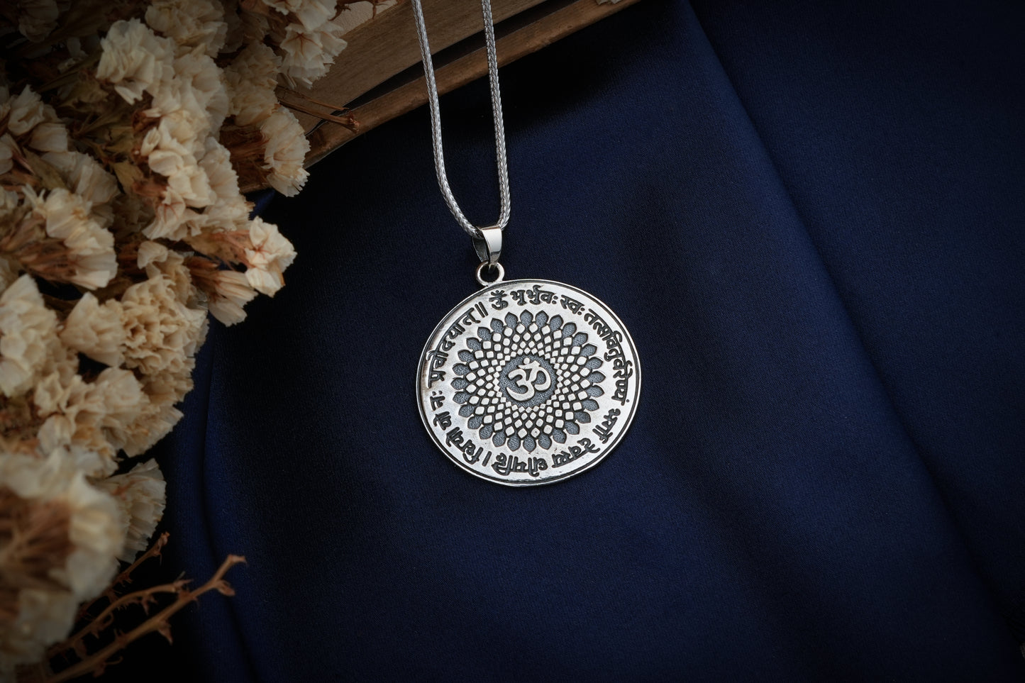 Gayatri Mantra Silver Pendant