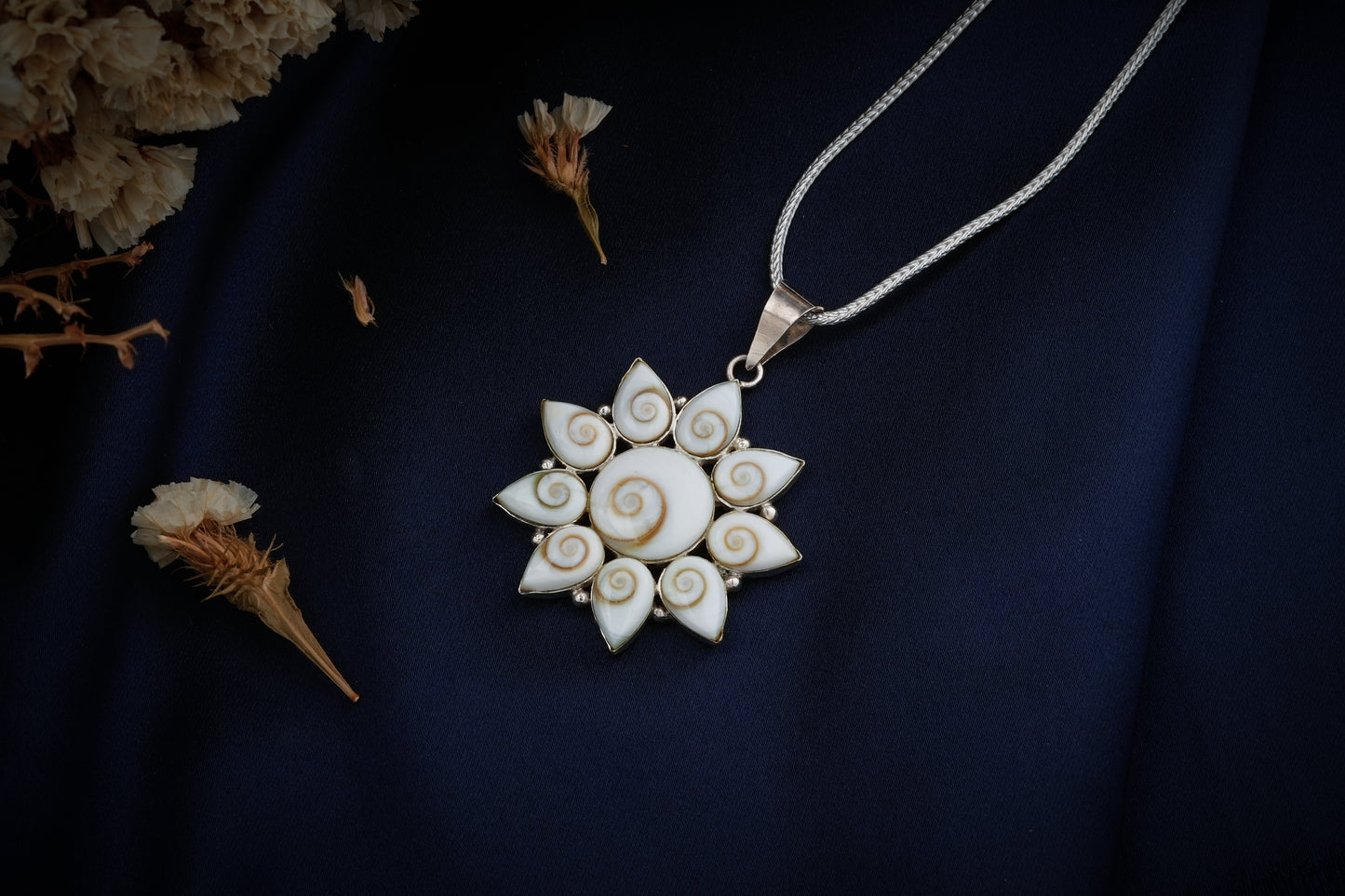 Gomati Chakra Star Silver Pendant