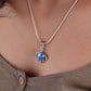 Blue Turtle Silver Opal Pendant