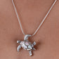 Silver Opal Turtle Pendant