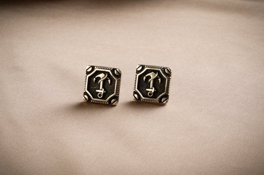 Anchor Silver Cuff Links