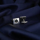 "Ace Of Spade" Men Silver Cuff Links