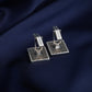 "Ace Of Spade" Men Silver Cuff Links