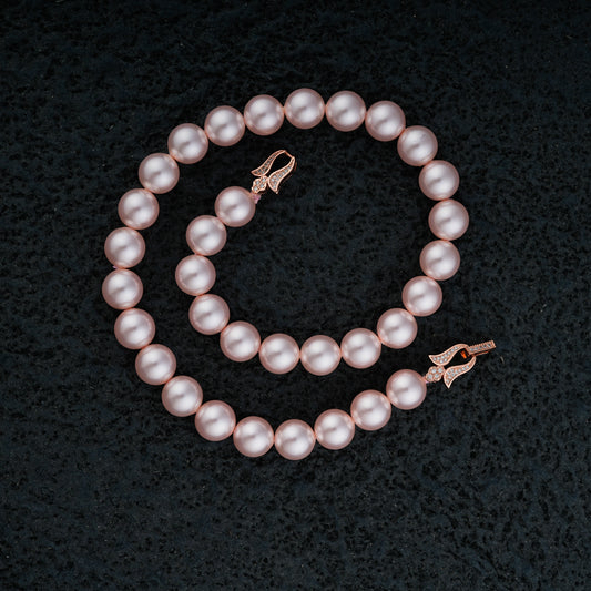 Pink Candy Pearls Necklace