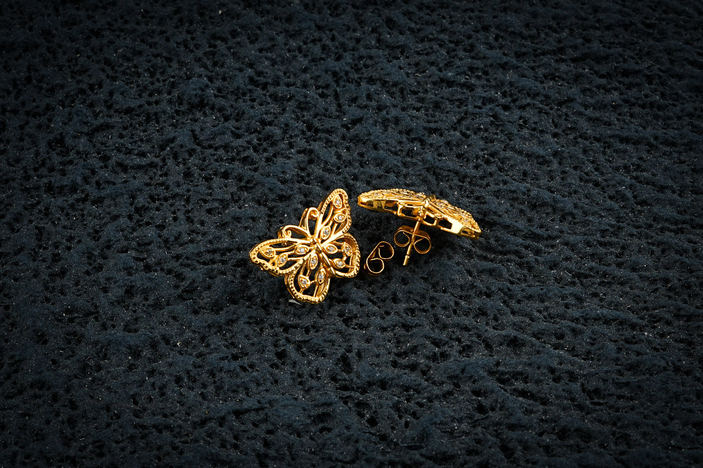 Beautiful Wings Gold-plated Butterfly Earrings