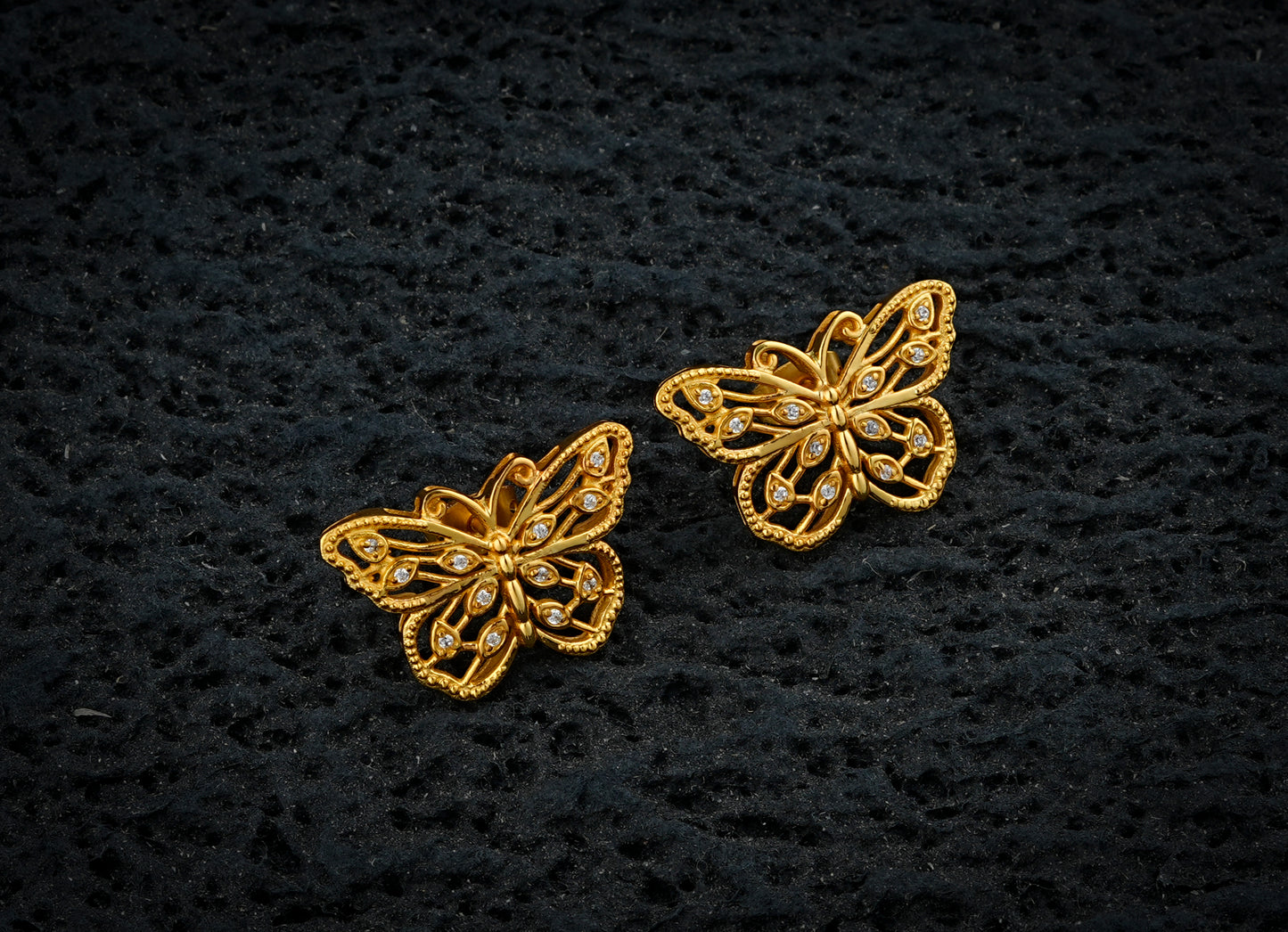 Beautiful Wings Gold-plated Butterfly Earrings