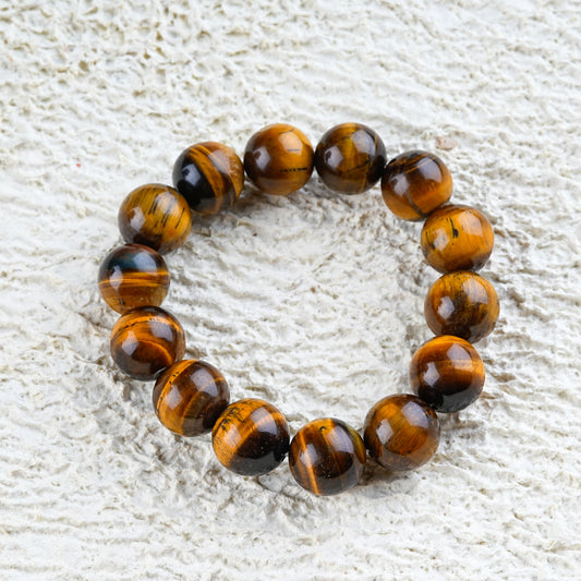 Tiger Stone Natural Gemstone Bracelet(14mm)