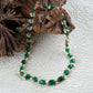 Emerald Green Stones And Pearls Set