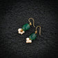 Emerald Green Stones And Pearls Set