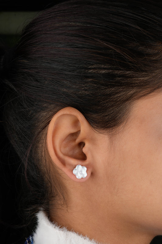 Freshwater Pearl Flower Studs