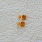 Natural Uncut Citrine Studs