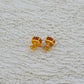 Natural Uncut Citrine Studs