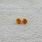 Natural Uncut Citrine Studs