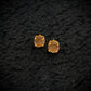 Natural Uncut Citrine Studs