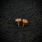 Natural Uncut Citrine Studs