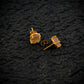 Natural Uncut Citrine Studs