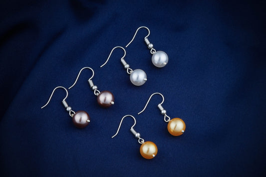 Pearl Trinity Earrings Set