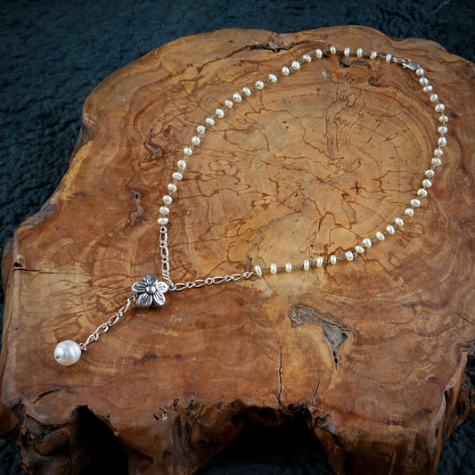 Pearl Silver Delicate Necklace