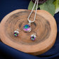 Minimal Mystic Topaz Necklace Set In Silver