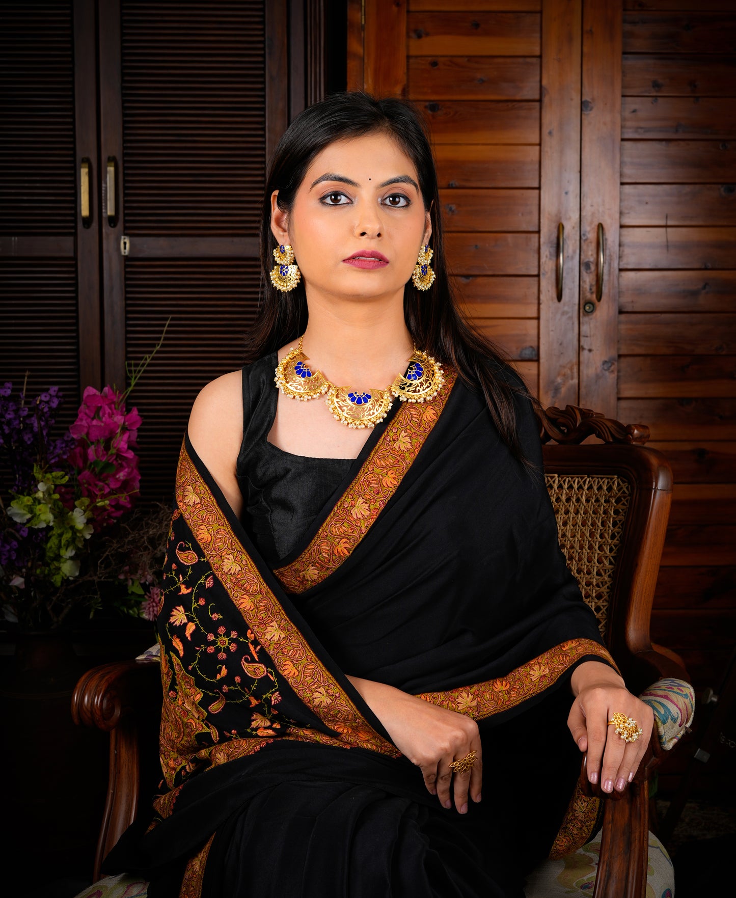 Maharani Necklace with Marigold Duet Earrings