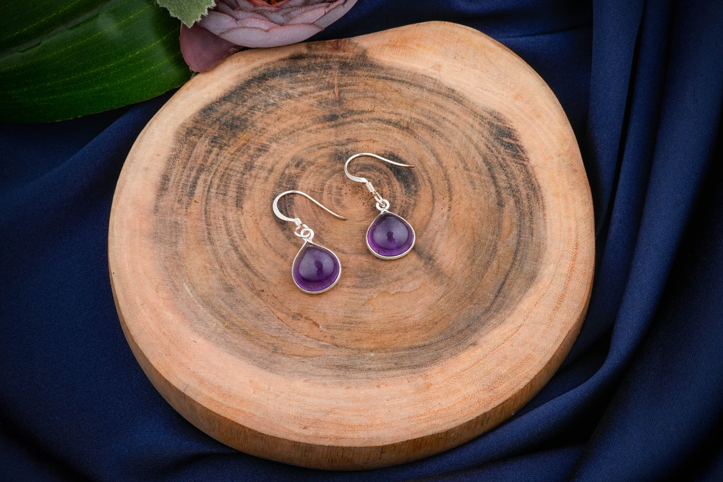 The Amethyst Drop Earrings