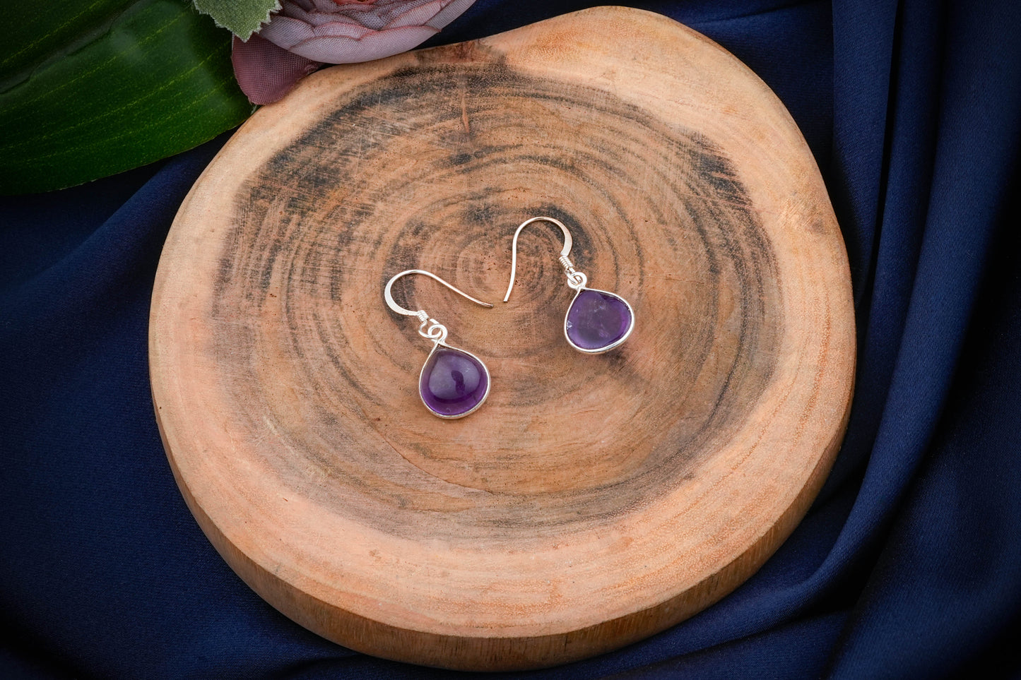 The Amethyst Drop Earrings