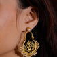 Lotus Filigree Chaand Bali Earrings