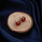 Hexagonal Stone Studs In Silver