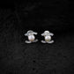 Chanel Logo Pearl Earrings