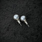 Synthetic Grey Pearl Studs