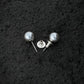 Synthetic Grey Pearl Studs