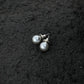 Synthetic Grey Pearl Studs