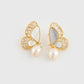 Serene Pearl MOP Butterflies Studs